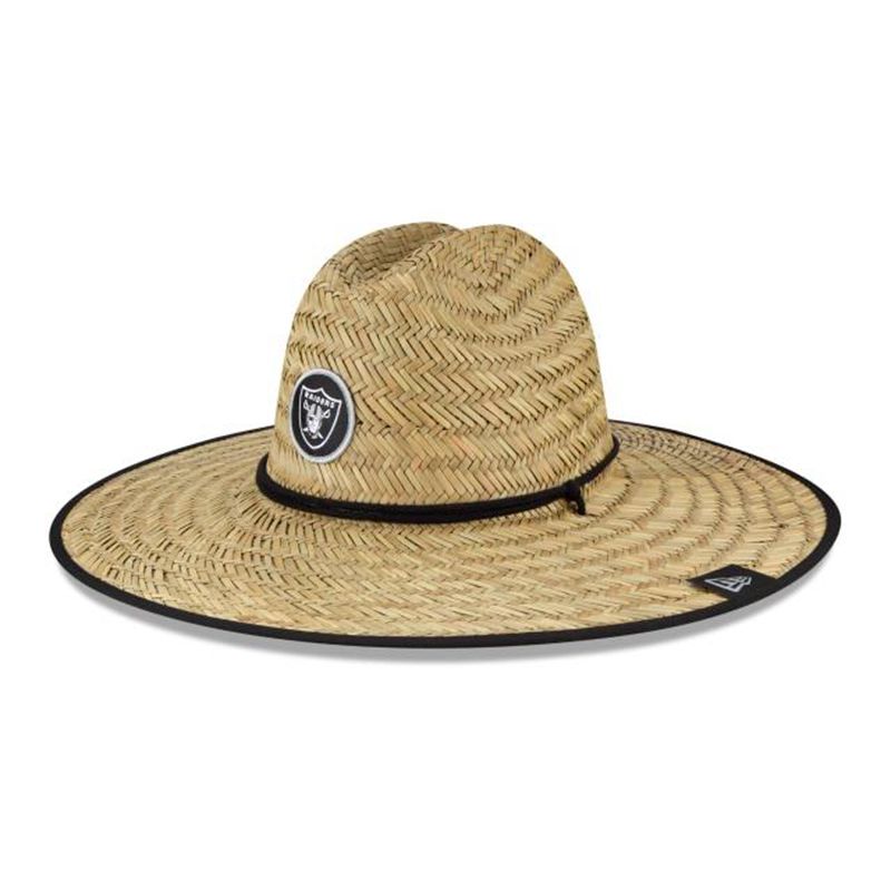 NFL Las Vegas Raiders Official Summer Sideline (TXB8317) - Black New Era Straw Hats